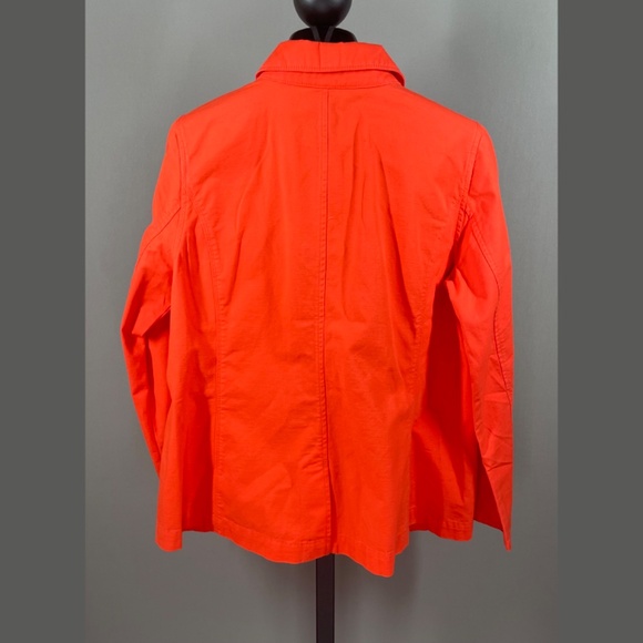 NEW Talbots Jacket Womens Medium petite orange utility preppy casual colorful - Picture 7 of 9